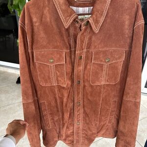 Men's Brown Suede Jacket. 100% leatherr